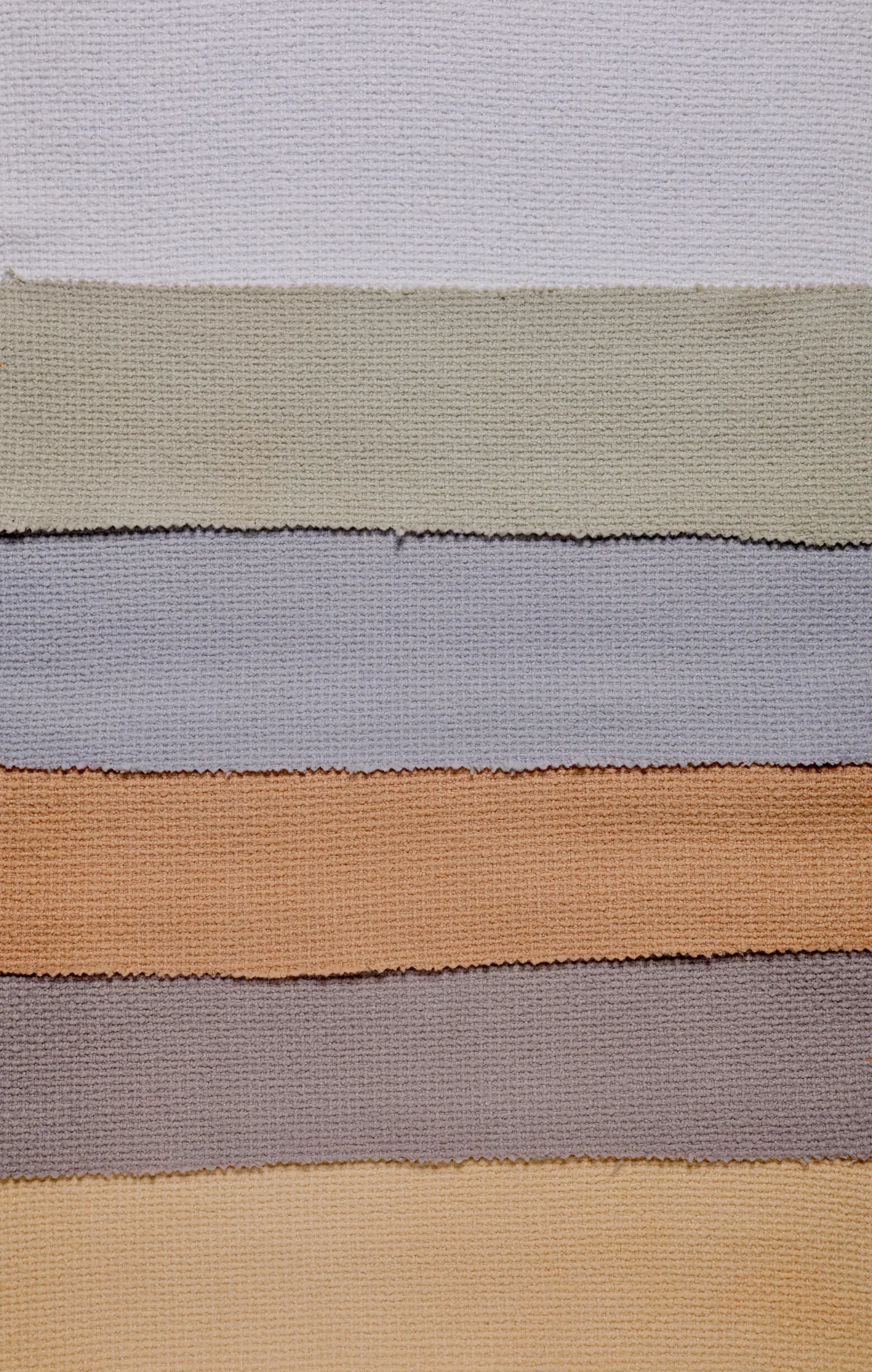 Various fancy yarn types used in home textiles including chenille, bouclé, and slub yarns
